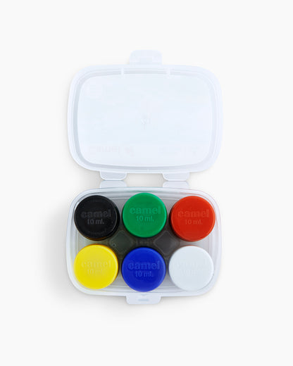 Poster  Colours  Assorted  plastic  pack  of  6  shades  in  10  ml