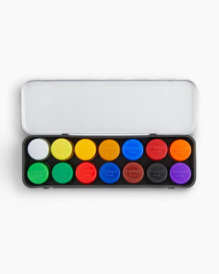 Poster  Colours  Assorted  tin  pack  of  14  shades  in  10  ml