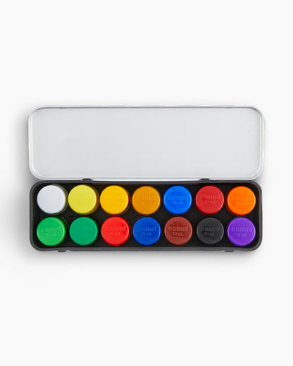 Poster  Colours  Assorted  tin  pack  of  14  shades  in  10  ml