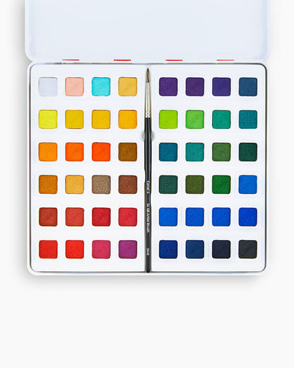 Camel  Artist  Water  Colours  Assorted  box  of  cakes,  48  shades  with  Brush