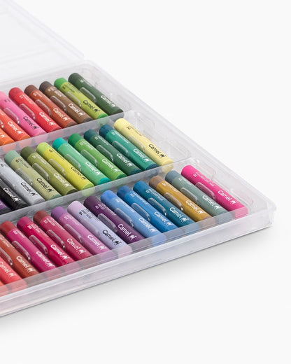 Camel Oil Pastels Assorted plastic pack of 50 shades