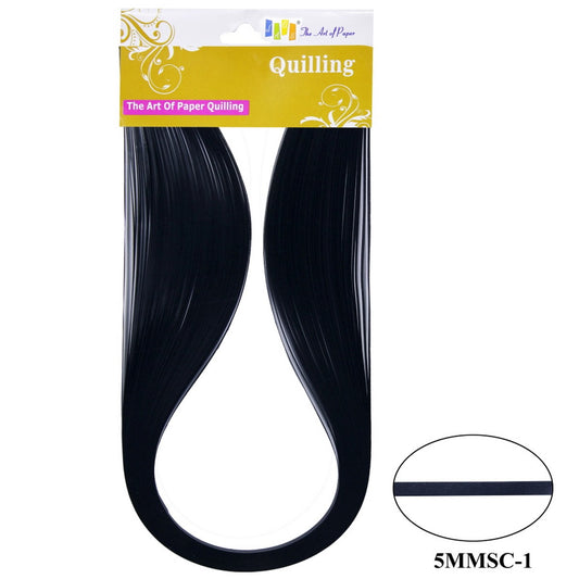 Quilling Strip 5mm S/C 01 Black 5MMSC-01