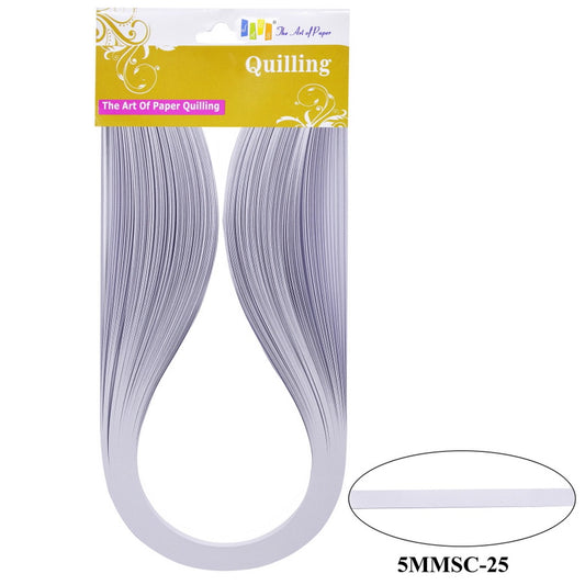 Quilling Strip 5mm S/C 25 White 5MMSC-25