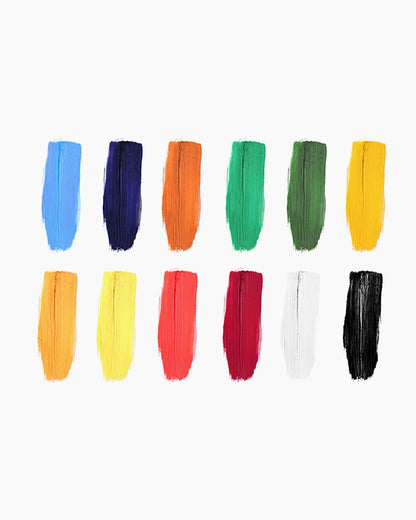 Camel  Artist  Oil  Colours  Assorted  pack  of  12  shades  in  9  ml