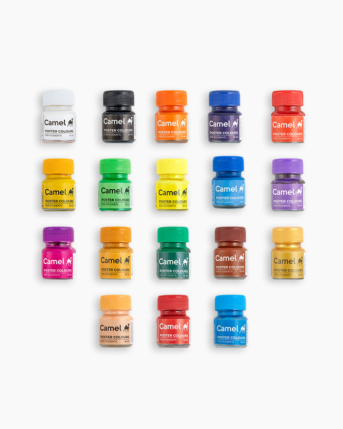 Poster  Colours  Assorted  carton  pack  of  18  shades  in  10  ml