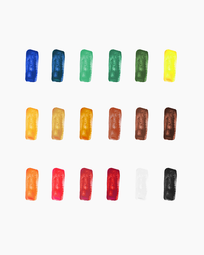 Camel  Artist  Water  Colours  Assorted  pack  of  tubes,  18  shades  in  9  ml