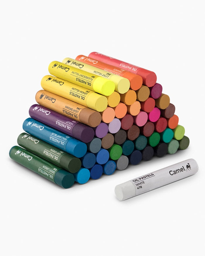 Camel Oil Pastels Assorted carton pack of 50 shades