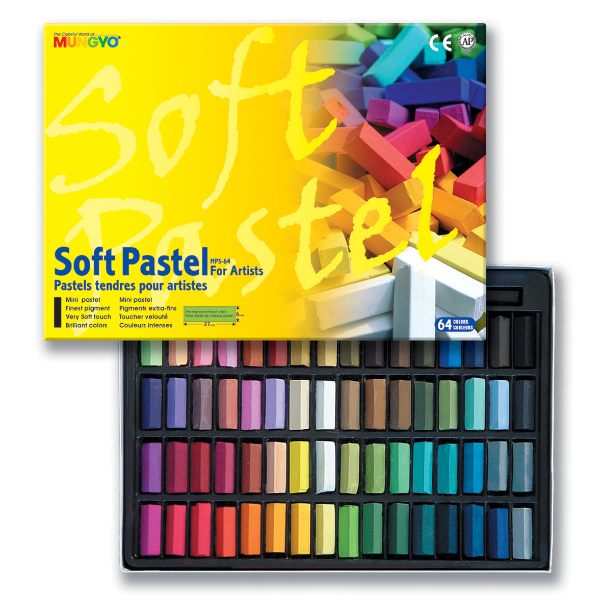 MUNGYO SOFT PASTELS SET HALF LENGTH