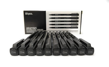 Brustro Professional Pigment Based Fineliner Pen loose pack of 1   Black color (Micron)