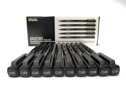 Brustro Professional Pigment Based Fineliner Pen loose pack of 1   Black color (Micron)