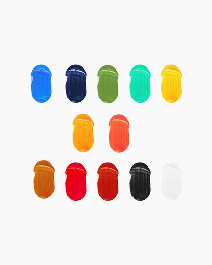 Camel  Artist  Acrylic  Colours  Assorted  pack  of  12  shades  in  40  ml  with  Mediums