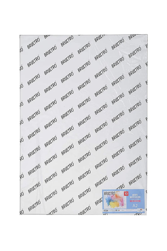 Brustro Artists' watercolor paper 25% cotton Hot Pressed 300 Gsm A2 (10 Sheets)
