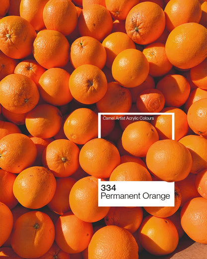 Camel Artist Acrylic Colours Individual tube of Permanent Orange-334