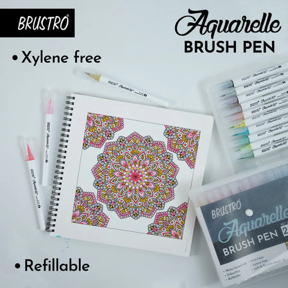 BRUSTRO Aquarelle Brush Pen Set of 24