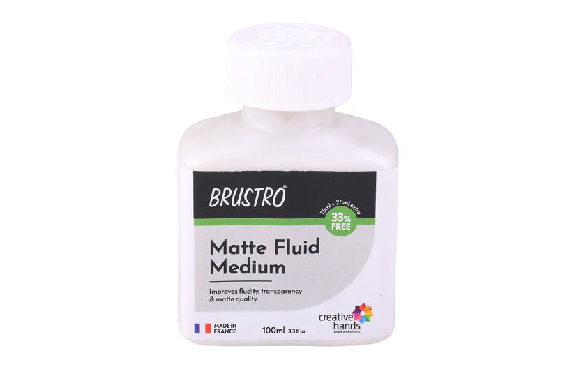 Brustro Professional Matte Fluid Medium 100ml (75ml + 25ml Free)