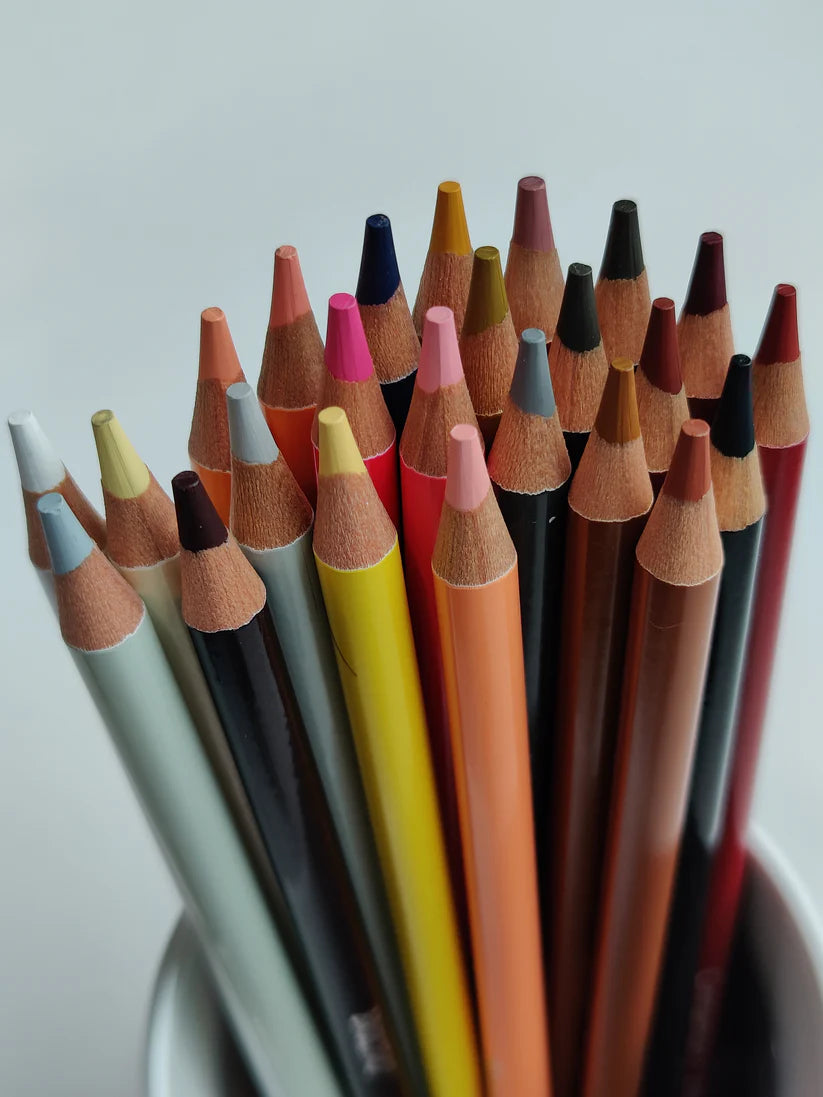 BRUSTRO Artist's Colour Pencil Skin Tone Set of 24 (in an Elegant tin Box)