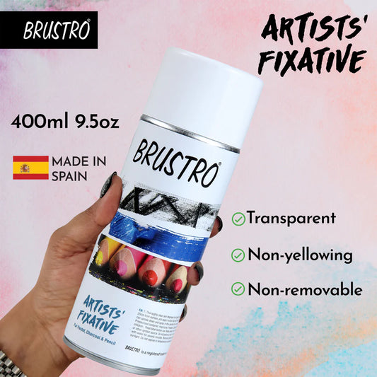 BRUSTRO Artist's Fixative Spray Can 400ml