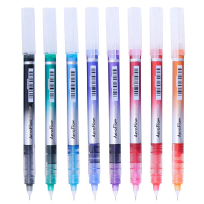 BRUSTRO Aero Flow Coloured Micro-Tip Roller Ball Pen Tip size - 0.5 mm - Set of 8