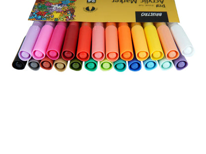 Brustro Acrylic (DIY) Fine Tip Marker Set of 24 - Basic 0.8MM