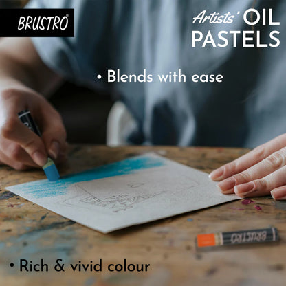 BRUSTRO Artist Oil pastel set of 24 (Regular)