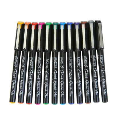 BRUSTRO Colour Brush Pens Set of 12