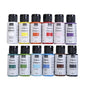 BRUSTRO Artists Fabric Colours - Set of 12, 30ml Paint Bottles