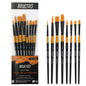 BRUSTRO Gold Taklon Artist Brush Set of 8