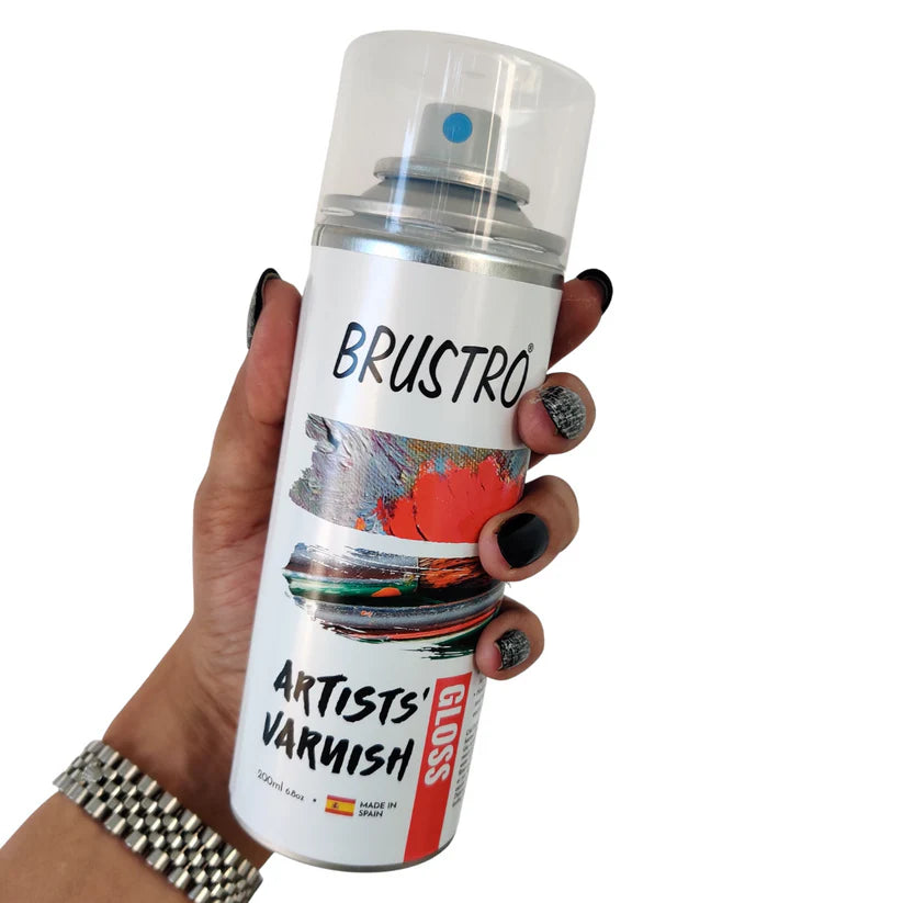 Brustro Artist's Varnish Spray Can  Gloss finish 200ml