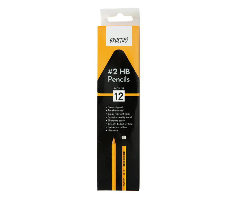 BRUSTRO 2HB Pencils Pack of 12