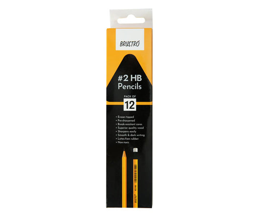 BRUSTRO 2HB Pencils Pack of 12