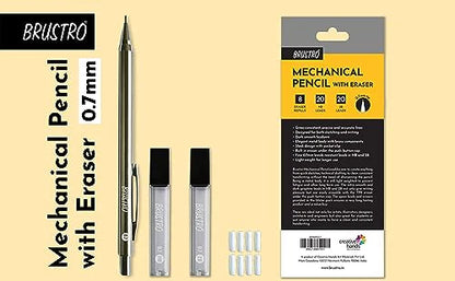 BRUSTRO Mechanical Pencil Set 0.7mm metal body