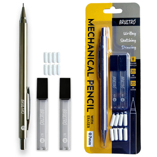 BRUSTRO Mechanical Pencil Set 0.7mm metal body