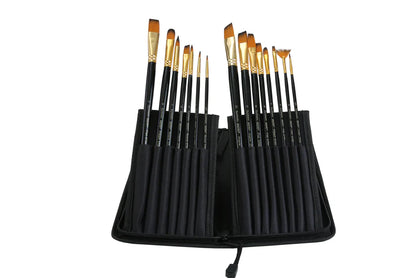 Brustro Studio Paint Brush Set of 15 (for Watercolor, Gouache, Acrylic and Oil Paint)