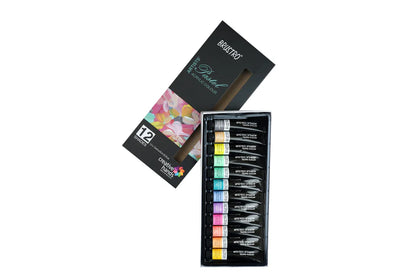 BRUSTRO Artist's Acrylic Pastel Color Set of 12 Colors X 12ml Tubes