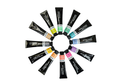 BRUSTRO Artist's Acrylic Pastel Color Set of 12 Colors X 12ml Tubes