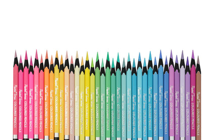 BRUSTRO Artist's Pastel Tone Coloured Pencils Set of 36 (in elegant tin box)