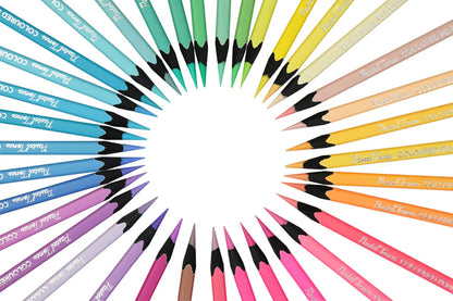 BRUSTRO Artist's Pastel Tone Coloured Pencils Set of 36 (in elegant tin box)