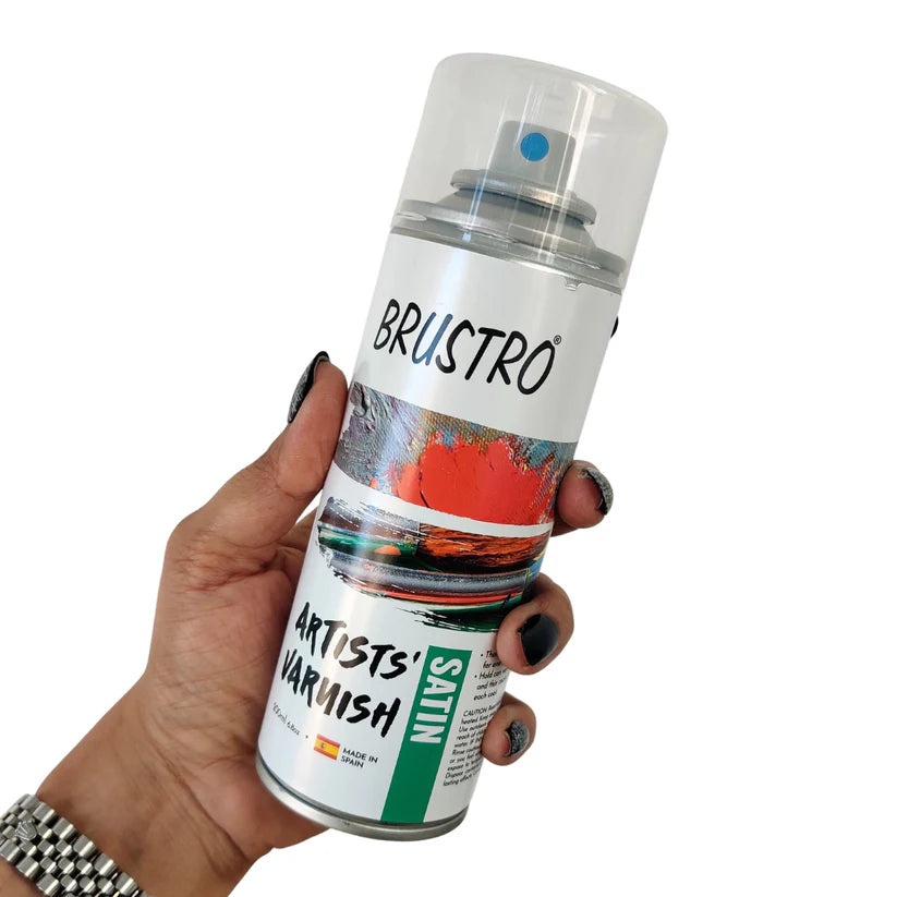 Brustro Artist's Varnish Spray Can 200ml Satin Finish