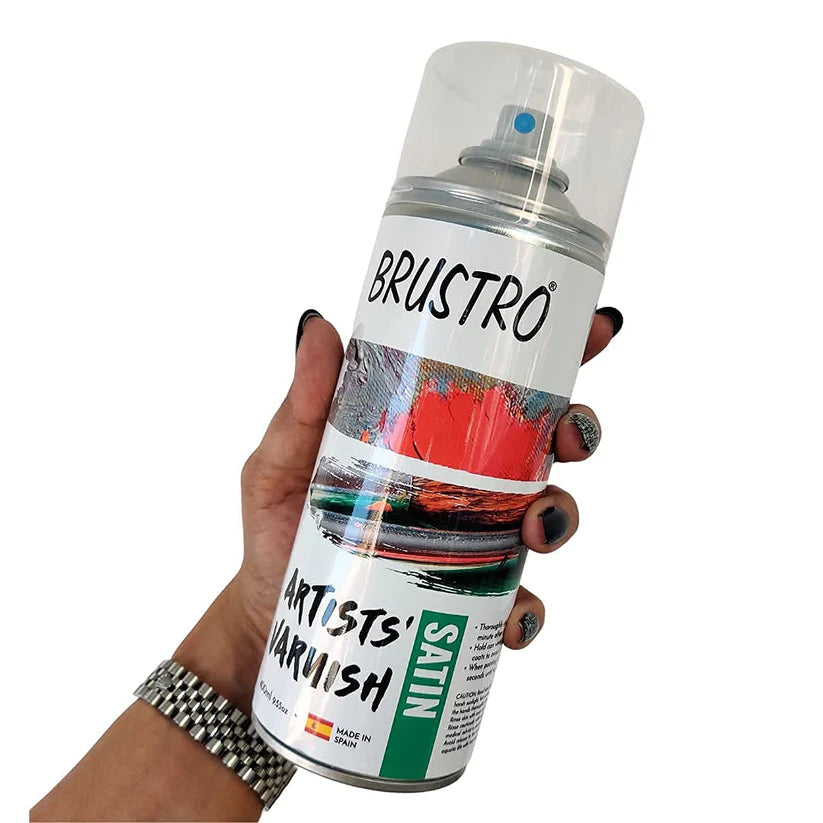 Brustro Artist's Picture Varnish Spray Can 400ml  Satin Finish