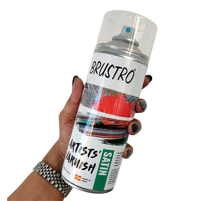 Brustro Artist's Picture Varnish Spray Can 400ml  Satin Finish