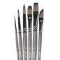 BRUSTRO VelveTouch Artist Brushes Set of 6 for Gouache, Acrylics, Watercolor, and Oil Painting