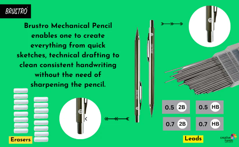 BRUSTRO Mechanical Pencil 0.5mm metal body