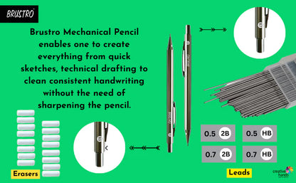 BRUSTRO Mechanical Pencil 0.5mm metal body