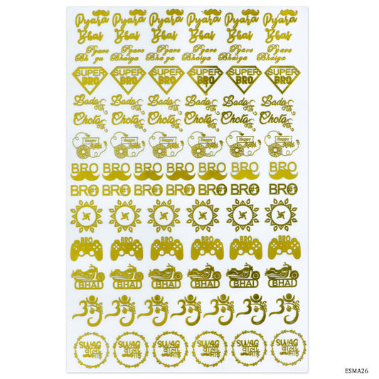 EP Sticker Metal Design Rakhi Super Bro ESMA26
