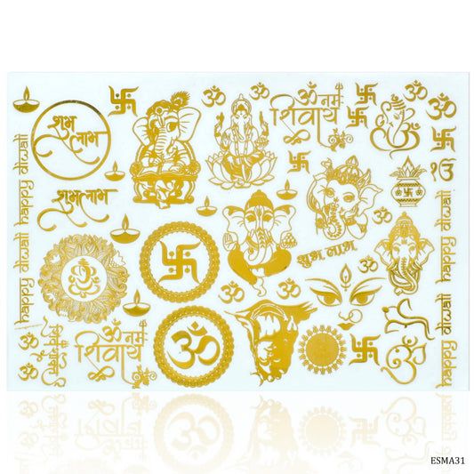 EP Sticker Metal Design Ganesh Om Nam Shivay ESMA31