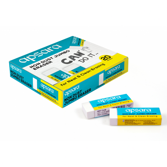 Apsara jumbo eraser pack of 20pcs