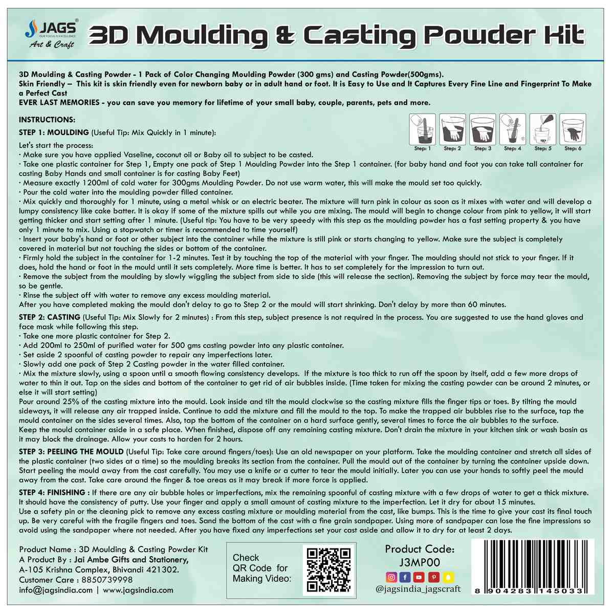Jags 3D Molding Powder Molding 300 Casting 500 J3MP00