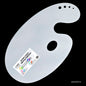 Acrylic Palette White Oval XXL Big 17X10 JAGSAPW10