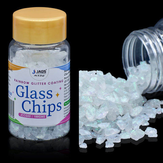 product Jags Colou Coating Glass Chips 100 Gram Rainbow Glitt JCCG02
