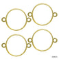 Jags Diy Bracelet Bezel 1Pcs Gold Round JDBG01